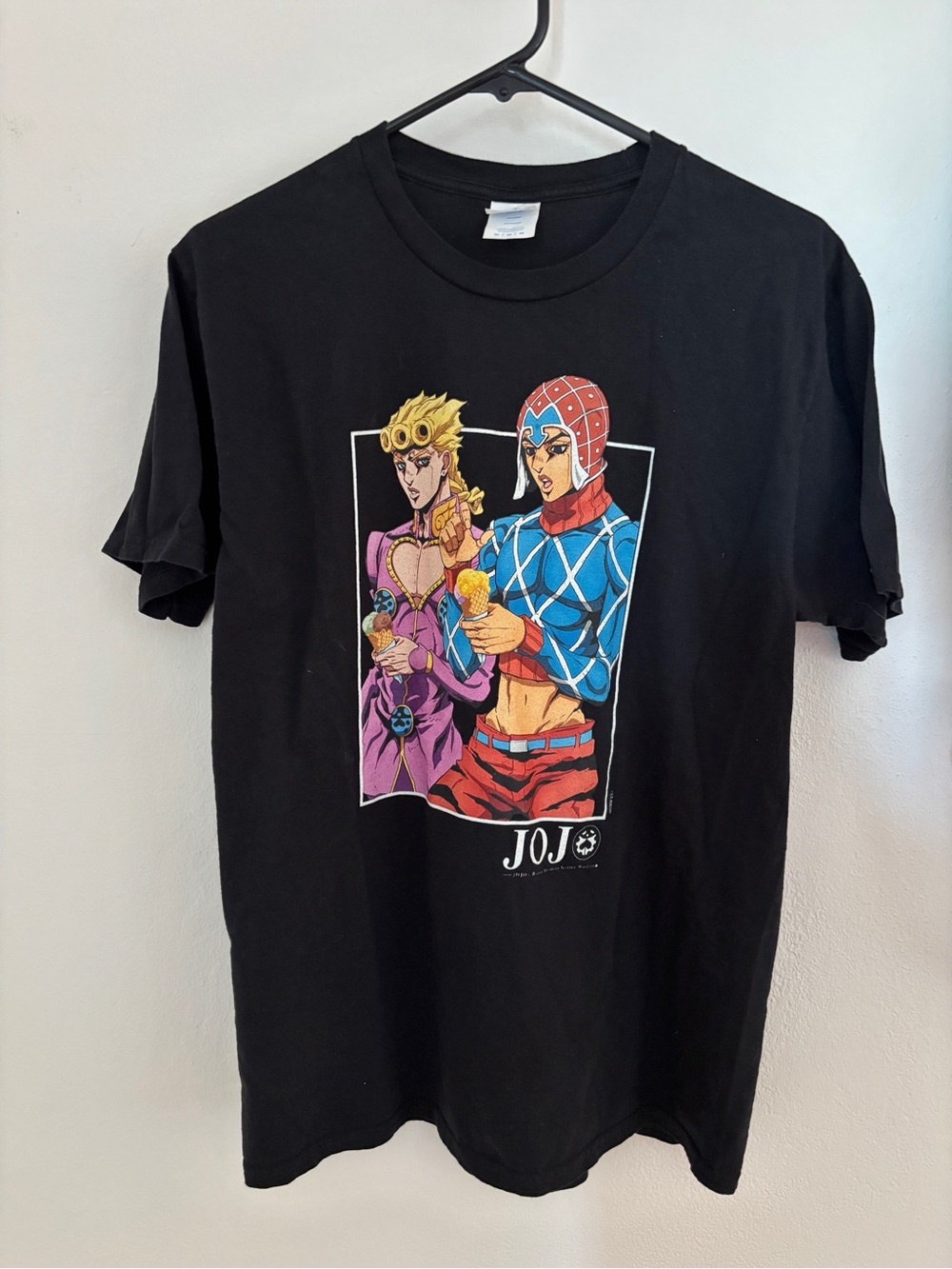 JoJo’s Bizarre Adventure Enjoying Ice Cream Anime Graphic Tee Size M